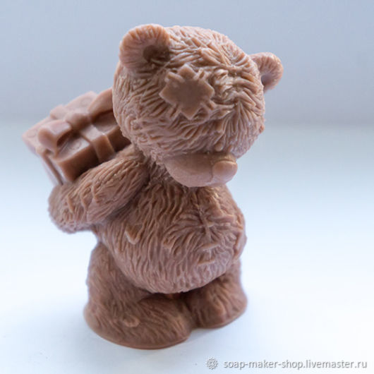 Силиконовая форма для мыла «Тедди с подарком 3D» – заказать на Ярмарке Мастеров – 7BWE9RU | Формы, Шахты