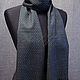 Dark classic men's wool scarf ' Noble'. Scarves. Platkoffcom. My Livemaster. Фото №6