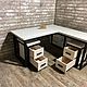 Стол письменный угловой, с тумбочками. Столы. EasyLOFT. Ярмарка Мастеров.  Фото №4