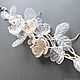 Wedding Waltz, ivory, Bracelet with handmade flowers. Bracelets. ms. Decorator. Online shopping on My Livemaster.  Фото №2