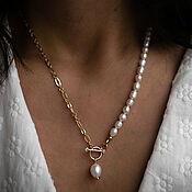 Украшения handmade. Livemaster - original item Necklace, necklace, beads made of natural pearls 
