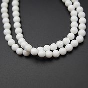 Материалы для творчества handmade. Livemaster - original item Onyx white beads faceted 10 mm and 8 mm and smooth ball 4 mm. Handmade.