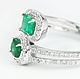 14K Double Emerald Diamond Cuff Ring,14K Gold Ring, Double Emerald. Rings. JR Colombian Emeralds (JRemeralds). My Livemaster. Фото №4