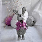 Куклы и игрушки handmade. Livemaster - original item Bunny grey in a jacket. Handmade.