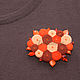 Brooch 'Agappe' orange brooch. Brooches. decolores2. Online shopping on My Livemaster.  Фото №2
