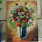 Картины и панно handmade. Livemaster - original item Painting bouquet of flowers, flowers in oil. Handmade.