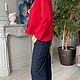 Свитшот оверсайз из вискозного джерси EGGDRESS FRIDA IN RED. Джемперы. EGGDRESS (Eggdress). Ярмарка Мастеров.  Фото №6