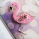 Pink flamingo brooch ' Dreams of Love'. Brooches. kotiki-elegancy-ruchnoj-raboty. Online shopping on My Livemaster.  Фото №2