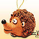 hedgehog Sebastian, a ceramic bell. the hedgehog out of clay, Bells, Vladimir,  Фото №1