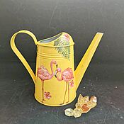 Для дома и интерьера handmade. Livemaster - original item Watering can,, Flamingo,, watering can-vase. Handmade.