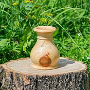 Посуда handmade. Livemaster - original item Vase made of natural wood Siberian cedar for dried flowers. V3. Handmade.