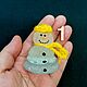 Новогодний снеговик Декор на Новый год.Стеклянные елочные игрушки xmas. Снеговики. Морские сокровища. Интернет-магазин Ярмарка Мастеров.  Фото №2
