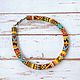 Ethno patchwork bead harness. The wiring from the Japanese beads. Necklace. Natalya | Handmade jewelry  |. My Livemaster. Фото №5