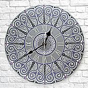 Для дома и интерьера handmade. Livemaster - original item Wall clock Monochrome Dot painting. Handmade.