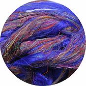 Материалы для творчества handmade. Livemaster - original item Sari silk in tops. purple. 10 gr Germany. Handmade.