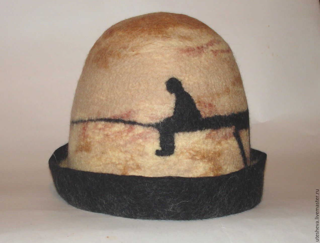 Банные шапки из войлока ручной работы