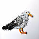 Seagull, hand embroidery, Brooches, Tver,  Фото №1