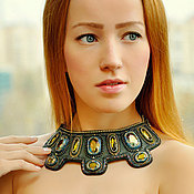 Украшения handmade. Livemaster - original item Beaded necklace with Swarovski `Dream of Cleopatra`. Handmade.