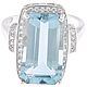 Заказать Кольцо аквамарин (12.7 ct), цирконы, р.18,0 серебро 925 пробы. Максимов - ювелир. Ярмарка Мастеров. . Кольца Фото №3