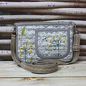 Сумки и аксессуары handmade. Livemaster - original item Small handbag, for phone, for walking, eco, Embroidery, Dragonfly. Handmade.