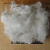 Материалы для творчества handmade. Livemaster - original item Fluff for spinning. From a rabbit. 5-7 cm length. White, delicate. Handmade.
