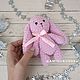 Bunny Knitted plush toy Pink Amigurumi Marshmallow. Amigurumi dolls and toys. Amigurushka. My Livemaster. Фото №5