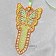 embroidered butterfly bookmark
