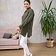 Shirt in man style green. Blouses. NATALINI. Online shopping on My Livemaster.  Фото №2