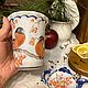 Набор! Большая кружка и подставка, фарфор, роспись Зимние метели. Наборы чая и кофе. Анна Орлова. Дом с историей.. Интернет-магазин Ярмарка Мастеров.  Фото №2