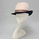 Two-tone Tulip hat with asymmetrical brim. Cream/Blueberry. Hats1. Exclusive HATS. LANA ANISIMOVA.. My Livemaster. Фото №6
