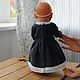 Order Clothing for dolls, dark blue dress for dolls made of natural linen. molinialife. Livemaster. . Clothes for dolls Фото №3