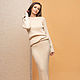 Women's beige suit with a skirt, Suits, Moscow,  Фото №1