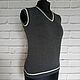 Grey knitted vest. Vests. Knitted Things For All (matronka). My Livemaster. Фото №6