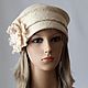 Hat felted women's Latte with vanilla, soft warm hat, Caps, Berdsk,  Фото №1