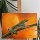 Carevicha. frog. Oil painting. Pictures. White swan. Online shopping on My Livemaster.  Фото №2