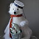 GIFTS from the NORTH polar Bear white. Teddy Bears. Knitted toys Olga Bessogonova. My Livemaster. Фото №6