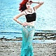 Юбка платье "Бирюзовые водопады" крючком из шелка с бахромой. Юбки. Ручки & крючкИ (Вяжу мечты.Татьяна). Ярмарка Мастеров.  Фото №4