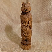Для дома и интерьера handmade. Livemaster - original item Figurines: Bear with a balalaika. Toy wooden. Handmade.