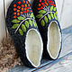 Order Are Welcome women's Slippers felted from Merino wool with prevention. Obuffca. Livemaster. . Slippers Фото №3