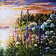 Painting,oil 'Blossoming shore,the intoxicating herbs', Pictures, Nizhny Novgorod,  Фото №1