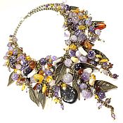 Украшения handmade. Livemaster - original item Dawn lilac, necklace made of natural stones-amber, amethyst, pearls. Handmade.