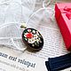 Заказать Кулон с вышивкой Grazia. Dari_NS вышивка exclusive. Ярмарка Мастеров. . Кулон Фото №3