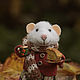 Валяная мышка девочка с пирогом. Войлочная игрушка. The Pumpkin Mouse (Ксения). Ярмарка Мастеров.  Фото №5