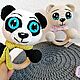 Мастер-класс: Панда Мишка (погремушка, грызунок). Мастер-классы. LisaN_toys/Вязаные игрушки/МК. Ярмарка Мастеров.  Фото №4