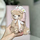Мишка тедди в цветочной шапочке. Мишки Тедди. MyTeddyStore. Интернет-магазин Ярмарка Мастеров.  Фото №2