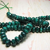 Материалы для творчества handmade. Livemaster - original item Natural malachite beads, African. Zaire, faceted Rondel. Handmade.