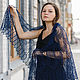 Summer linen shawl Dark night, Shawls, Borskoye,  Фото №1