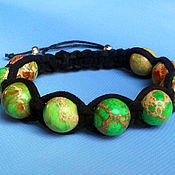 Украшения handmade. Livemaster - original item Shamballa bracelet variscite in suede. Handmade.
