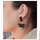 Order Triangular earrings. Wooden jewellery. Livemaster. . Earrings Фото №3