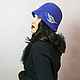 Velour hat cloche blue. Hats1. Novozhilova Hats. My Livemaster. Фото №4